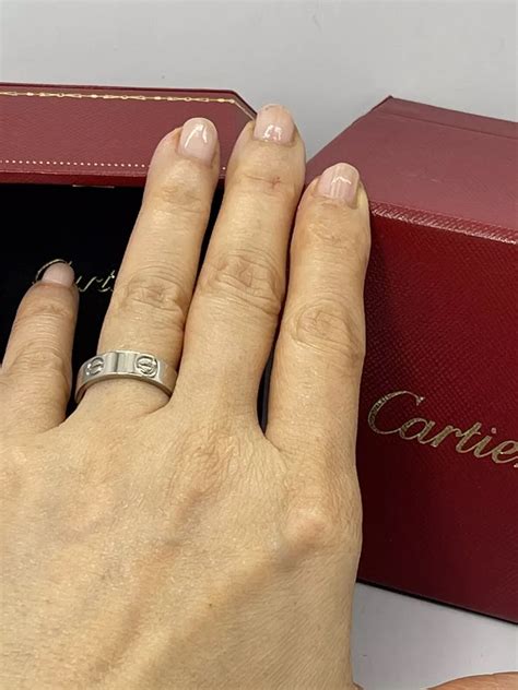 cartier love ring on hand|authentic cartier love ring.